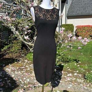 Cache Brand Sleeveless LBD With Lace Detail